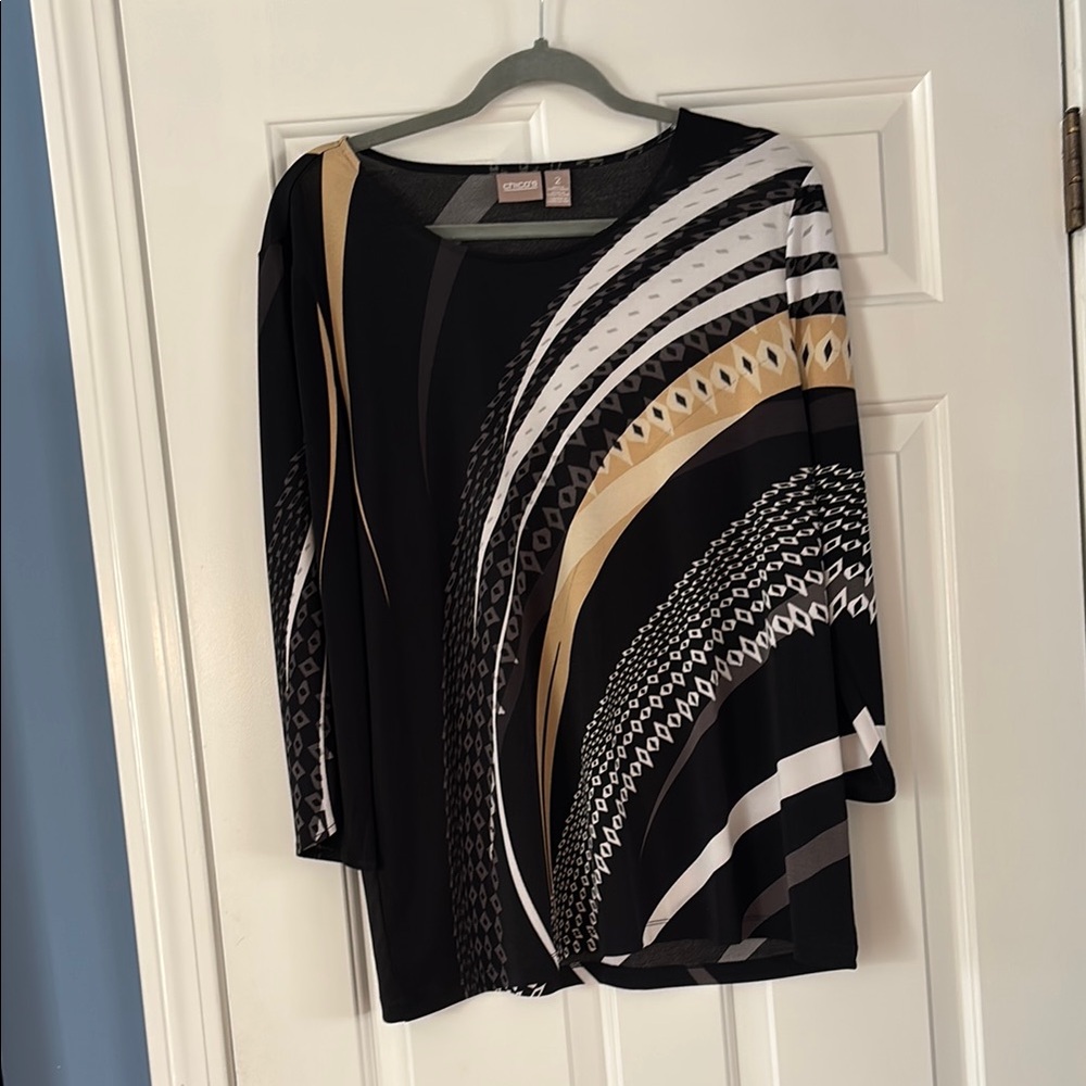Casual Black and Gold Women's Top